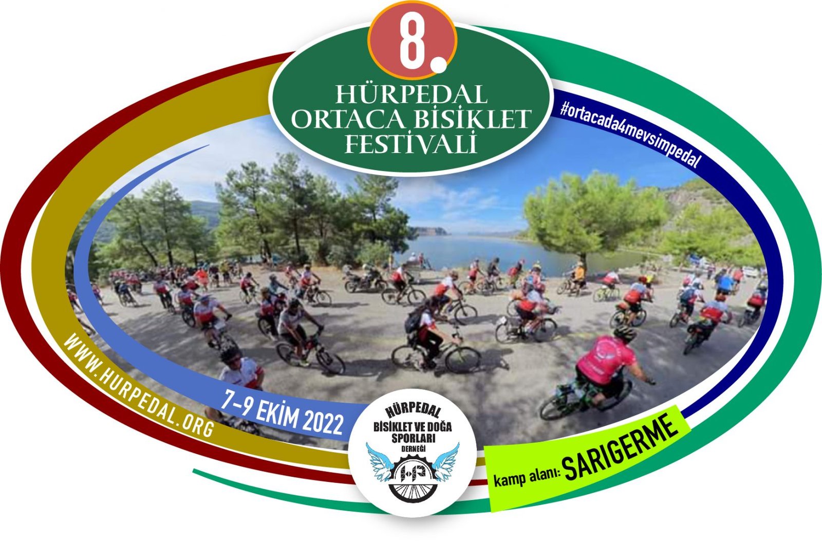 8. hurpedal bisiklet festivali afiş yatay